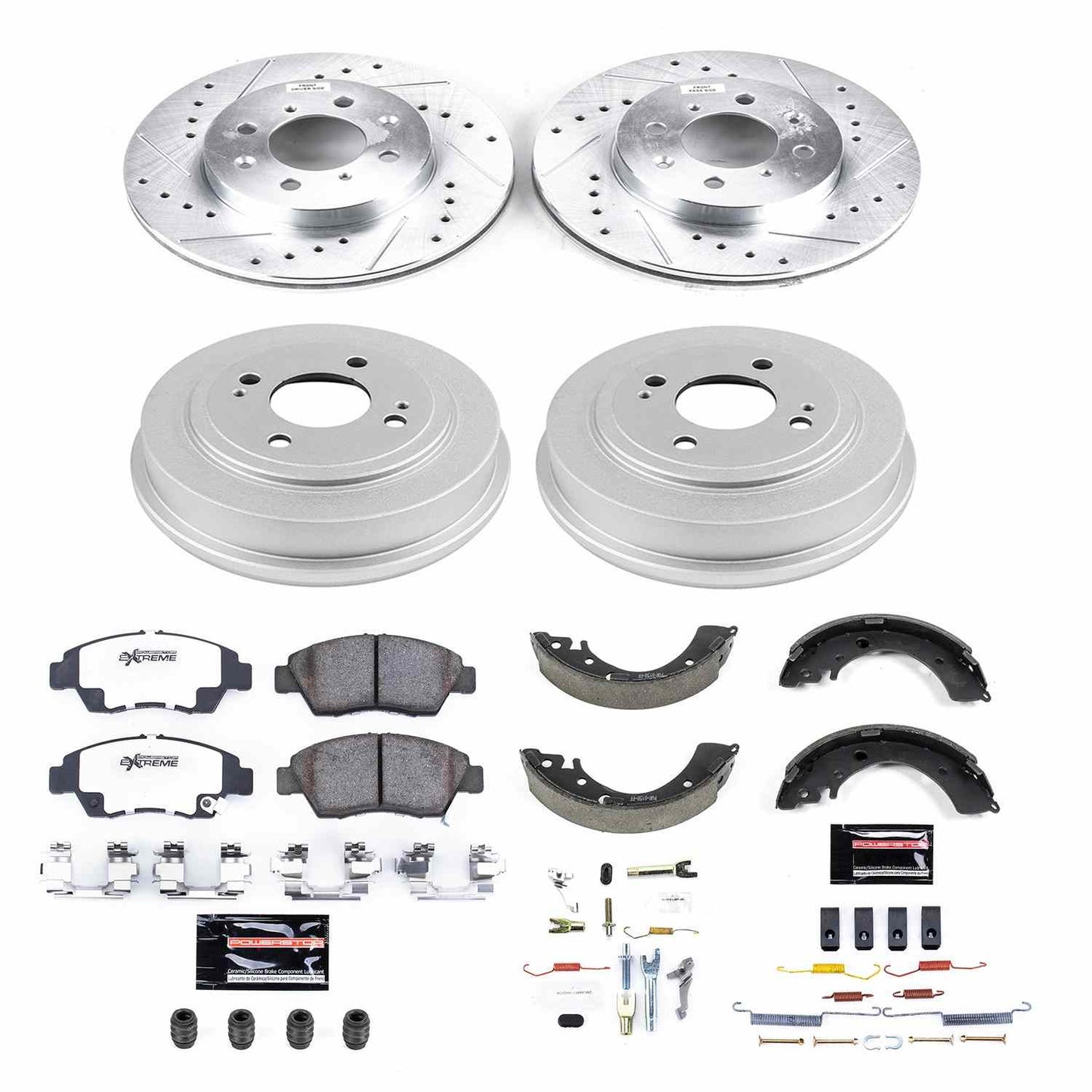 PowerStop Power Stop 07-08 Honda Fit Front & Rear Z26 Street Warrior Brake Kit K15088DK-26