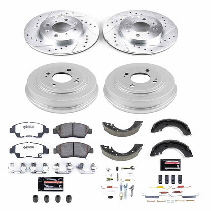 PowerStop Power Stop 07-08 Honda Fit Front & Rear Z26 Street Warrior Brake Kit K15088DK-26