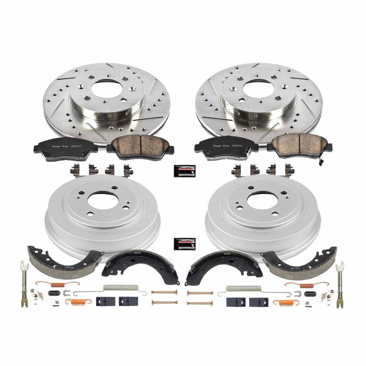 PowerStop Power Stop 07-08 Honda Fit Front & Rear Z23 Evolution Sport Brake Kit K15088DK
