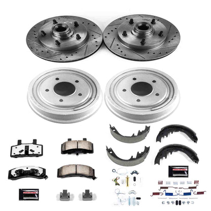 PowerStop Power Stop 90-93 Ford E-150 Front & Rear Z36 Truck & Tow Brake Kit K15089DK-36