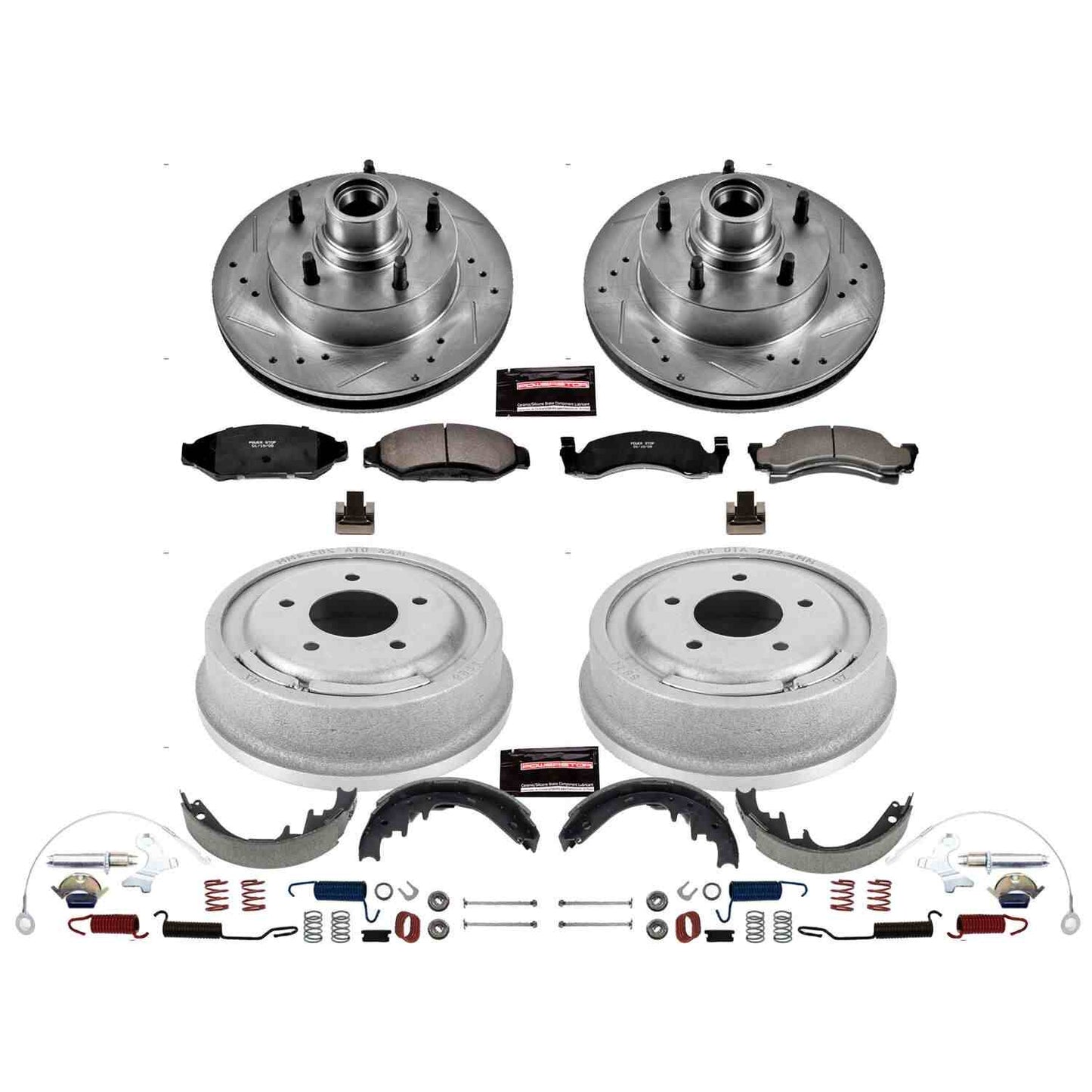 PowerStop Power Stop 90-93 Ford E-150 Front & Rear Z23 Evolution Sport Brake Kit K15089DK
