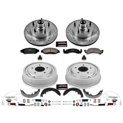 PowerStop Power Stop 90-93 Ford E-150 Front & Rear Z23 Evolution Sport Brake Kit K15089DK