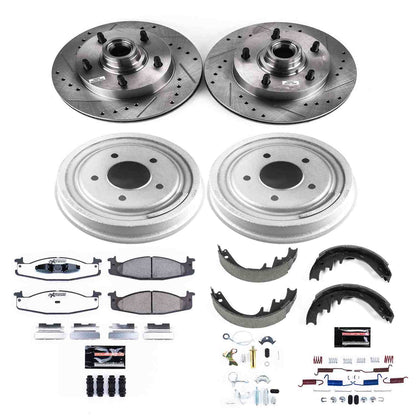 PowerStop Power Stop 94-96 Ford E-150 Front & Rear Z36 Truck & Tow Brake Kit K15090DK-36