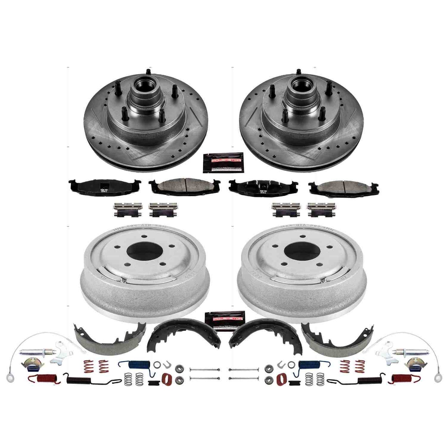 PowerStop Power Stop 94-96 Ford E-150 Front & Rear Z23 Evolution Sport Brake Kit K15090DK