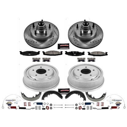 PowerStop Power Stop 94-96 Ford E-150 Front & Rear Z23 Evolution Sport Brake Kit K15090DK