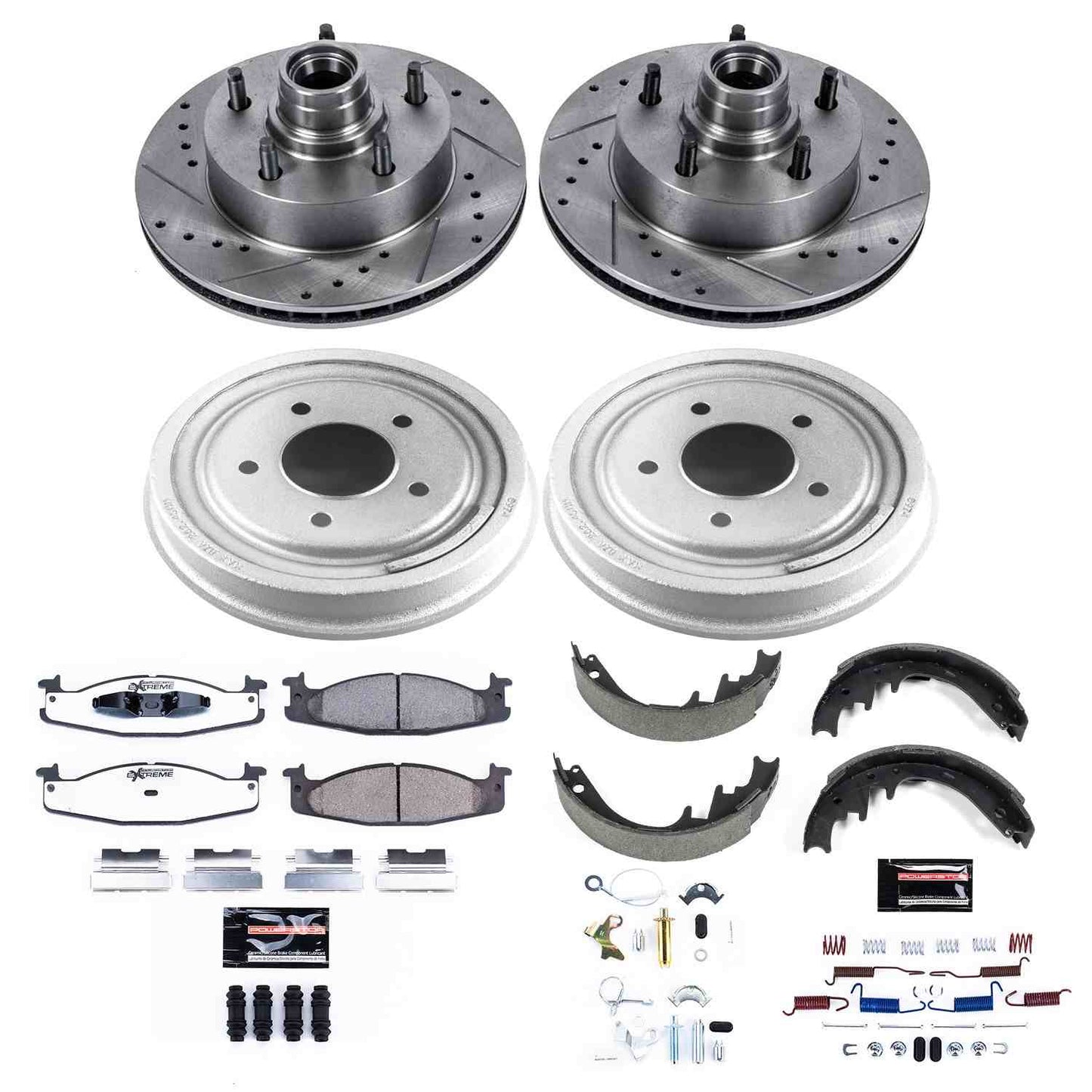 PowerStop Power Stop 94-96 Ford E-150 Front & Rear Z36 Truck & Tow Brake Kit K15091DK-36