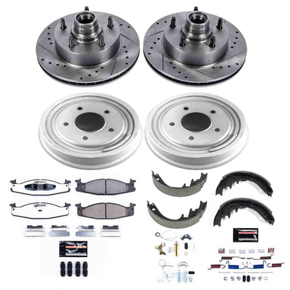 PowerStop Power Stop 94-96 Ford E-150 Front & Rear Z36 Truck & Tow Brake Kit K15091DK-36