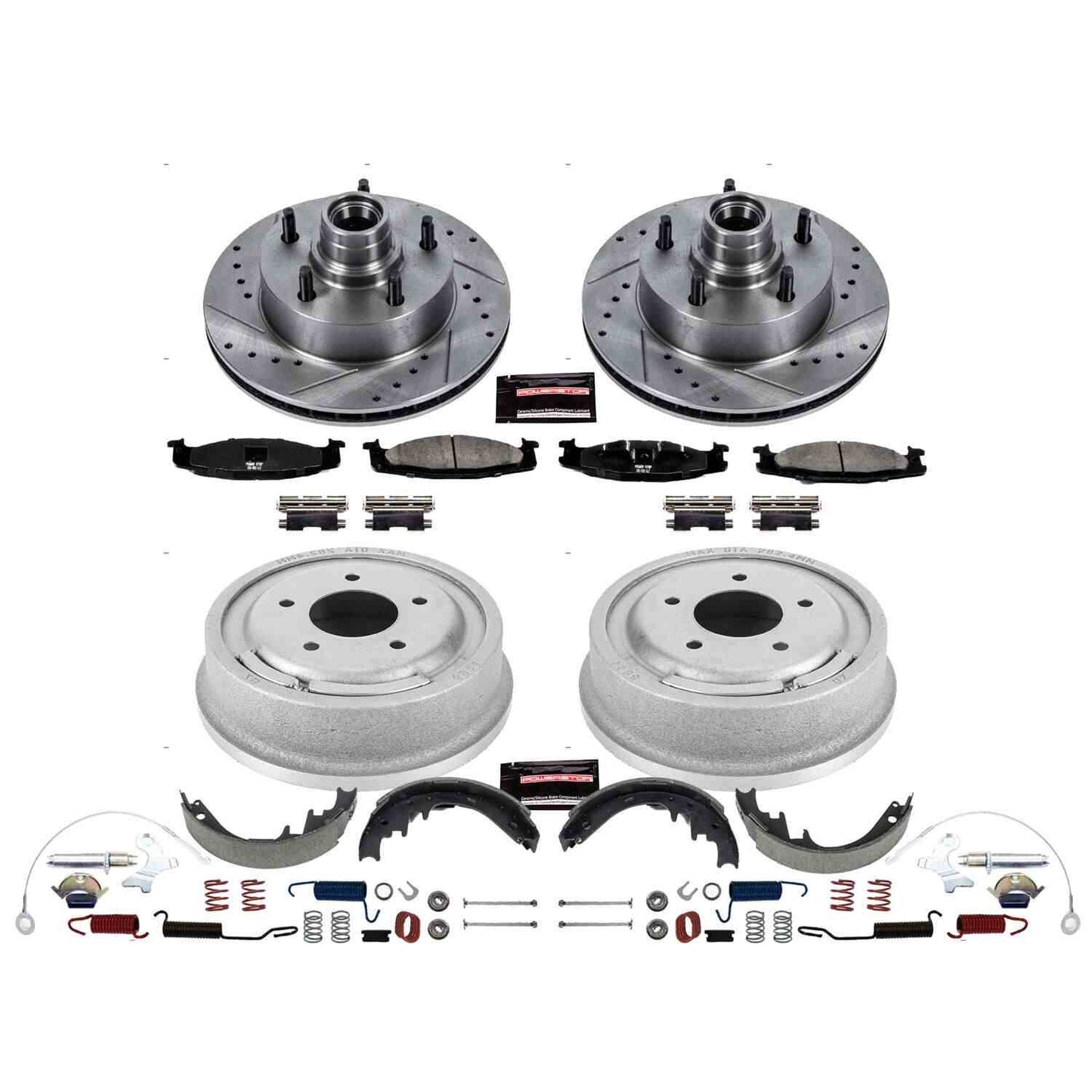 PowerStop Power Stop 94-96 Ford E-150 Front & Rear Z23 Evolution Sport Brake Kit K15091DK