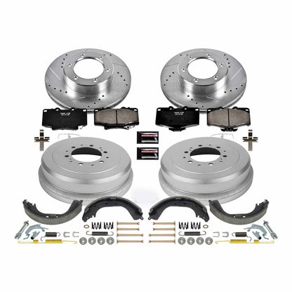 PowerStop Power Stop 91-95 Toyota 4Runner Front & Rear Z23 Evolution Sport Brake Kit K15094DK
