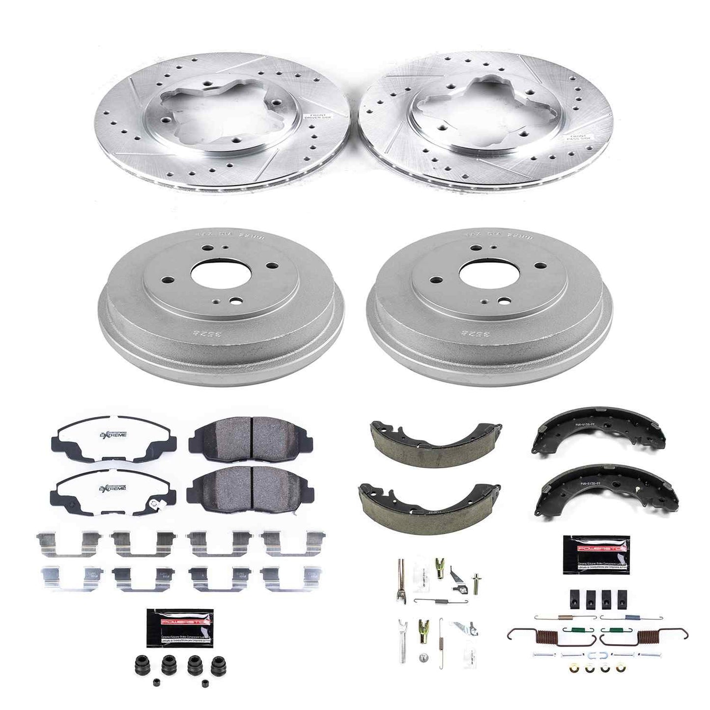 PowerStop Power Stop 90-97 Honda Accord Front & Rear Z26 Street Warrior Brake Kit K15105DK-26