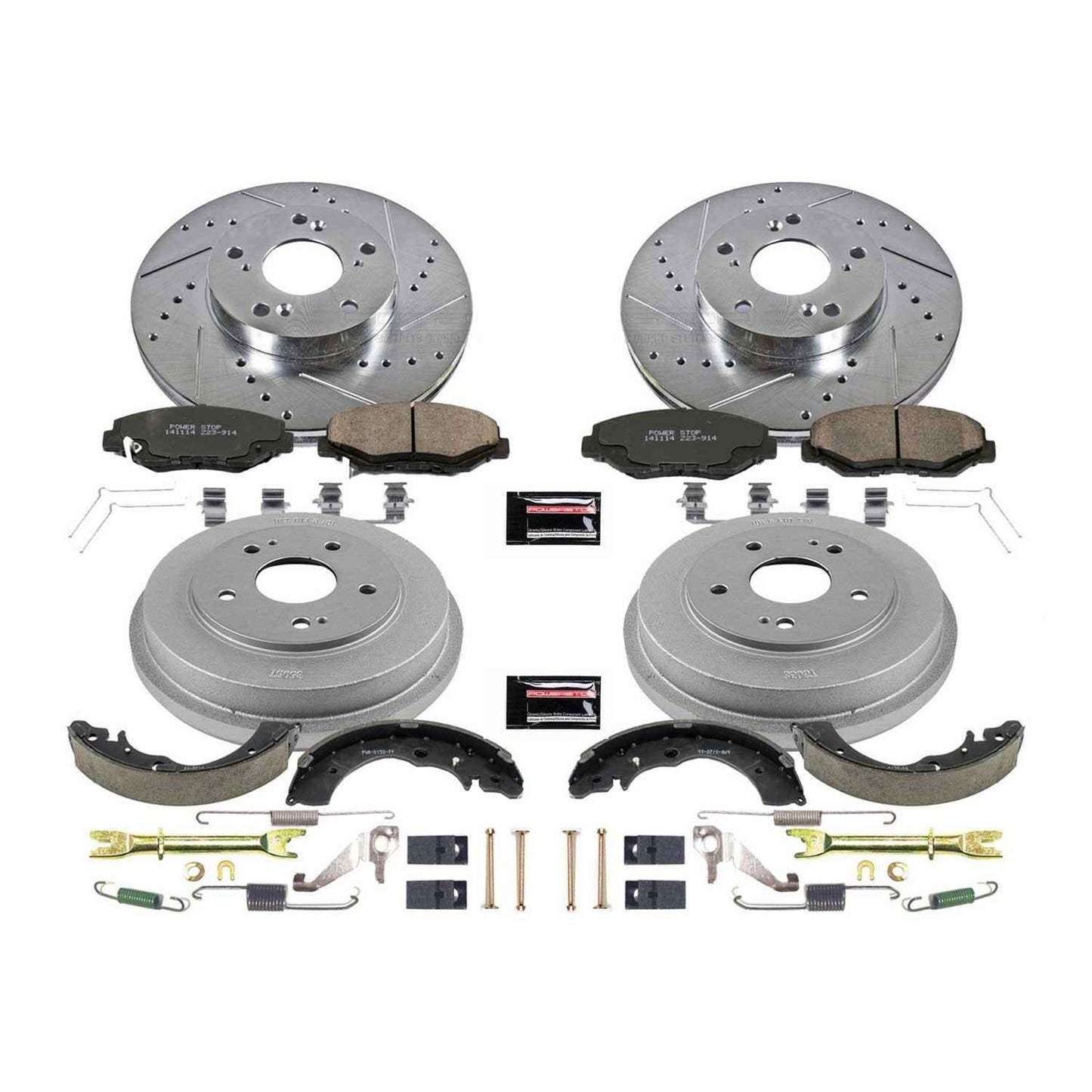 PowerStop Power Stop 03-07 Honda Accord Front & Rear Z23 Evolution Sport Brake Kit K15107DK