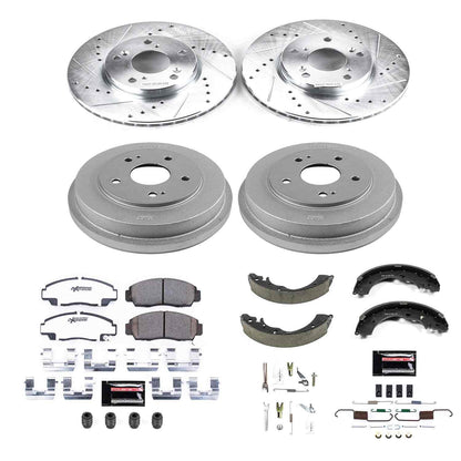 PowerStop Power Stop 06-11 Honda Civic Front & Rear Z26 Street Warrior Brake Kit K15109DK-26