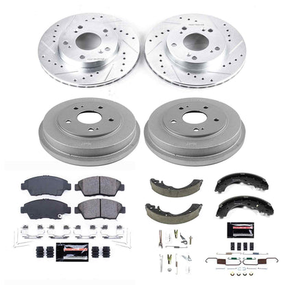 PowerStop Power Stop 06-08 Honda Civic Front & Rear Z23 Evolution Sport Brake Kit K15110DK