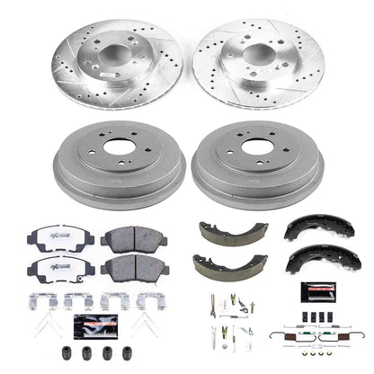 PowerStop Power Stop 2012 Honda Civic  Front & Rear Z26 Street Warrior Brake Kit K15112DK-26