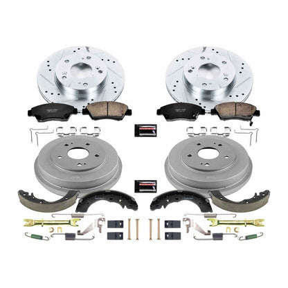 PowerStop Power Stop 2012 Honda Civic Front & Rear Z23 Evolution Sport Brake Kit K15112DK