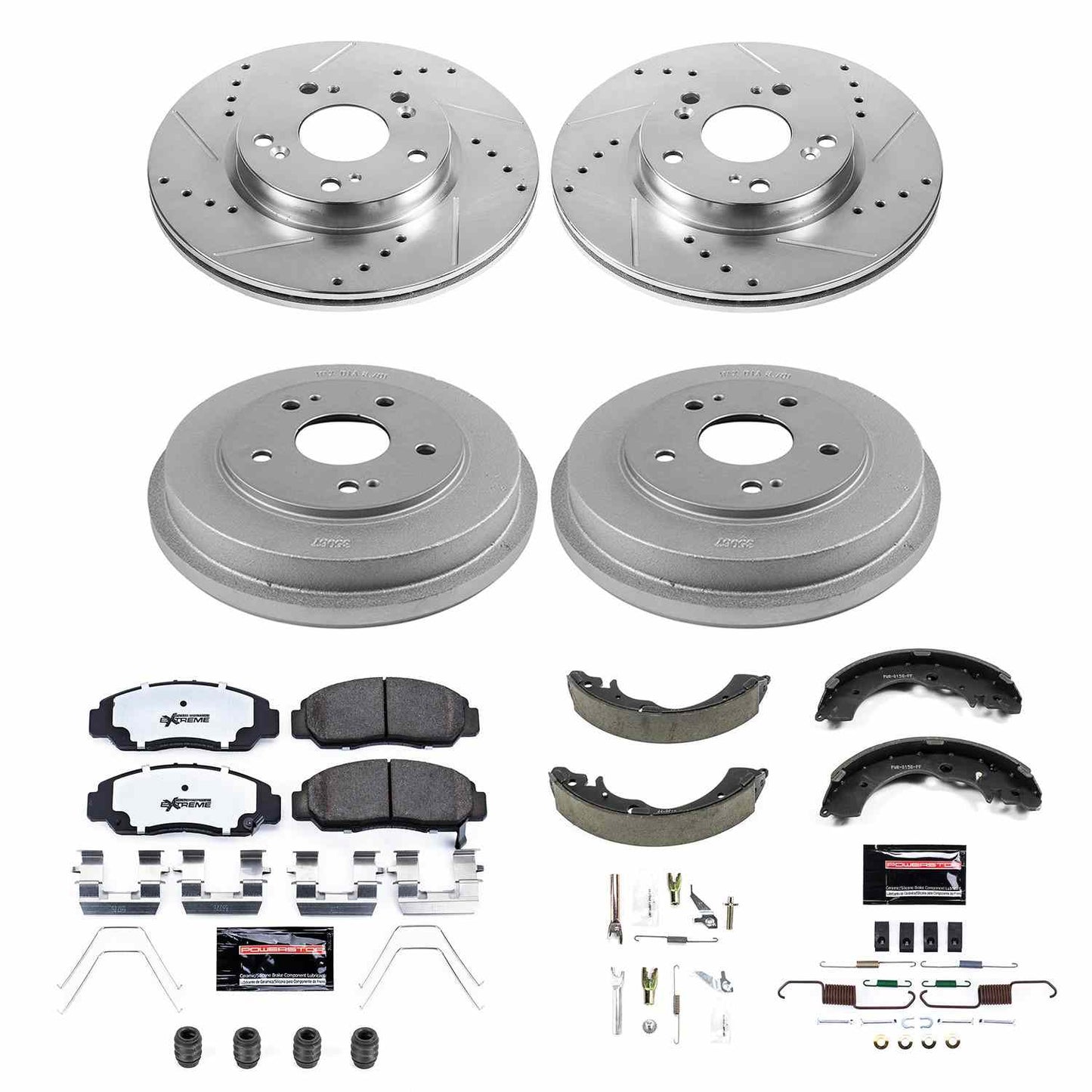 PowerStop Power Stop 12-15 Honda Civic Front & Rear Z26 Street Warrior Brake Kit K15113DK-26