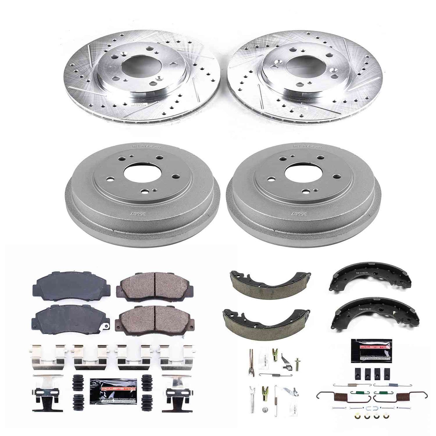 PowerStop Power Stop 97-01 Honda CR-V Front & Rear Z23 Evolution Sport Brake Kit K15114DK