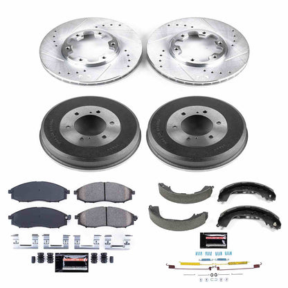 PowerStop Power Stop 00-04 Nissan Xterra Front & Rear Z23 Evolution Sport Brake Kit K15118DK