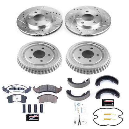 PowerStop Power Stop 94-99 Buick LeSabre Front & Rear Z26 Street Warrior Brake Kit K15123DK-26