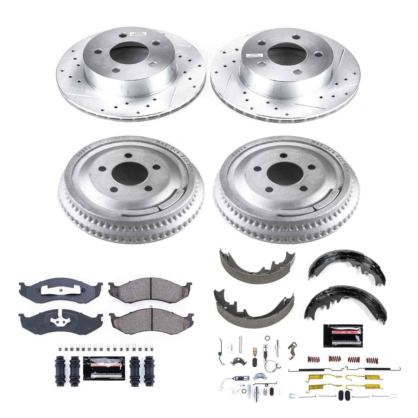 PowerStop Power Stop 92-99 Jeep Cherokee Front & Rear Z23 Evolution Sport Brake Kit K15132DK