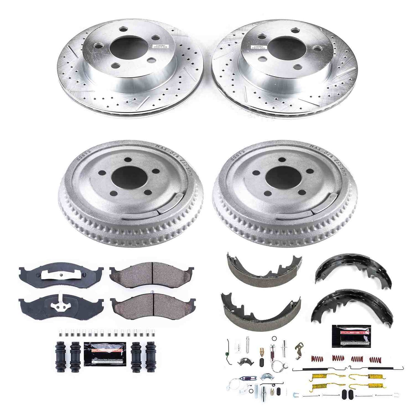 PowerStop Power Stop 99-01 Jeep Cherokee Front & Rear Z23 Evolution Sport Brake Kit K15134DK