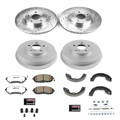 PowerStop Power Stop 02-03 Subaru Impreza Front & Rear Z26 Street Warrior Brake Kit K15141DK-26