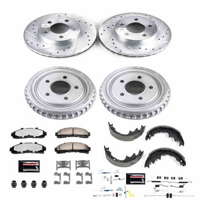 PowerStop Power Stop 98-02 Ford Ranger Front & Rear Z36 Truck & Tow Brake Kit K15149DK-36