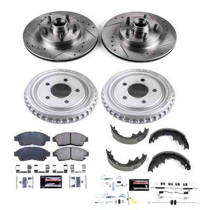 PowerStop Power Stop 98-02 Ford Ranger Front & Rear Z23 Evolution Sport Brake Kit K15151DK