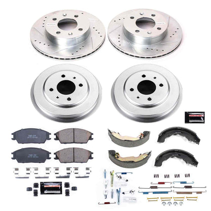 Power Stop 04-05 Hyundai Accent Front & Rear Z23 Evolution Sport Brake Kit K15155DK