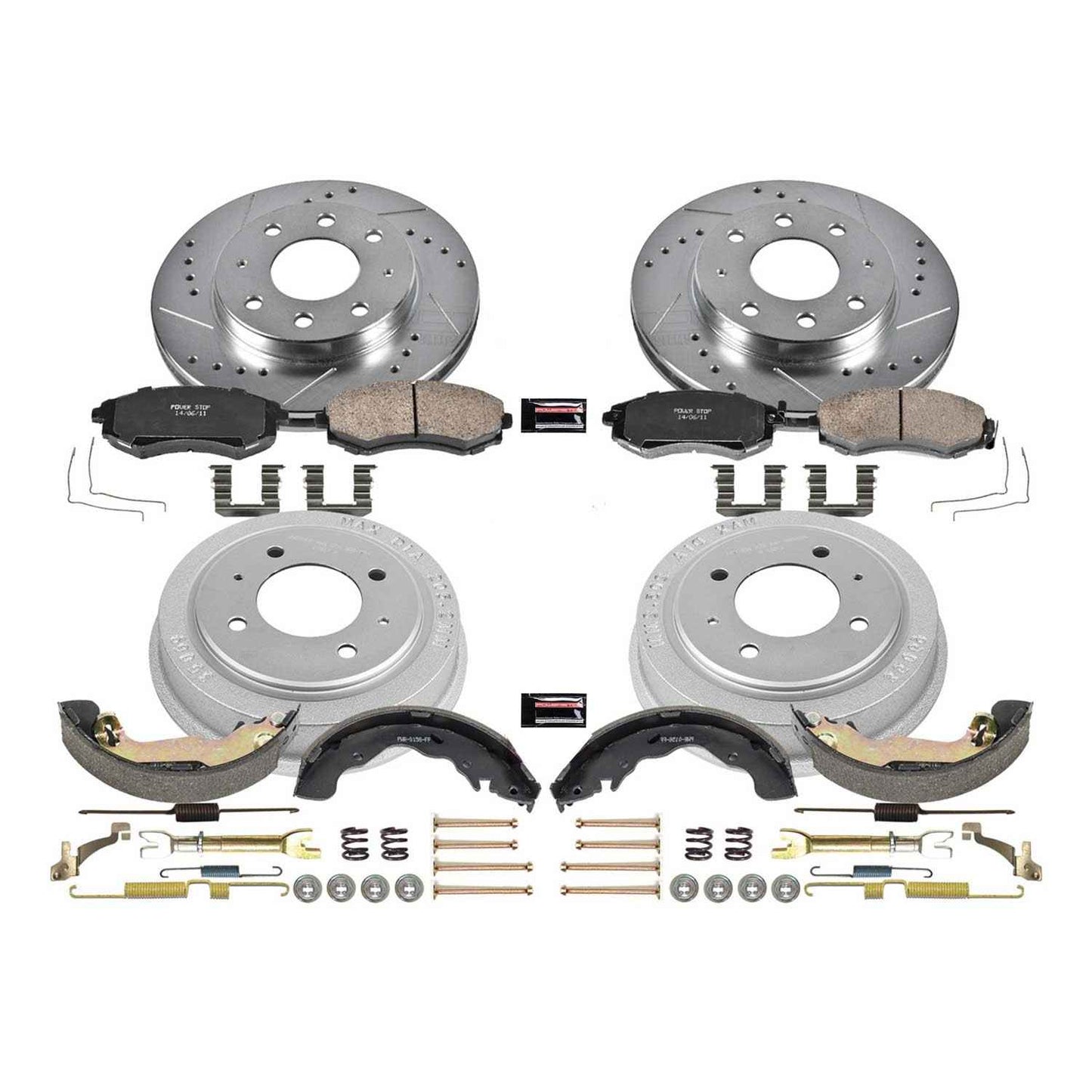 PowerStop Power Stop 98-00 Hyundai Elantra Front & Rear Z23 Evolution Sport Brake Kit K15157DK