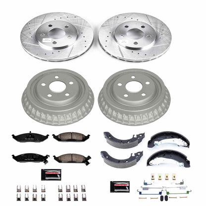 PowerStop Power Stop 97-00 Chrysler Cirrus Front & Rear Z23 Evolution Sport Brake Kit K15159DK