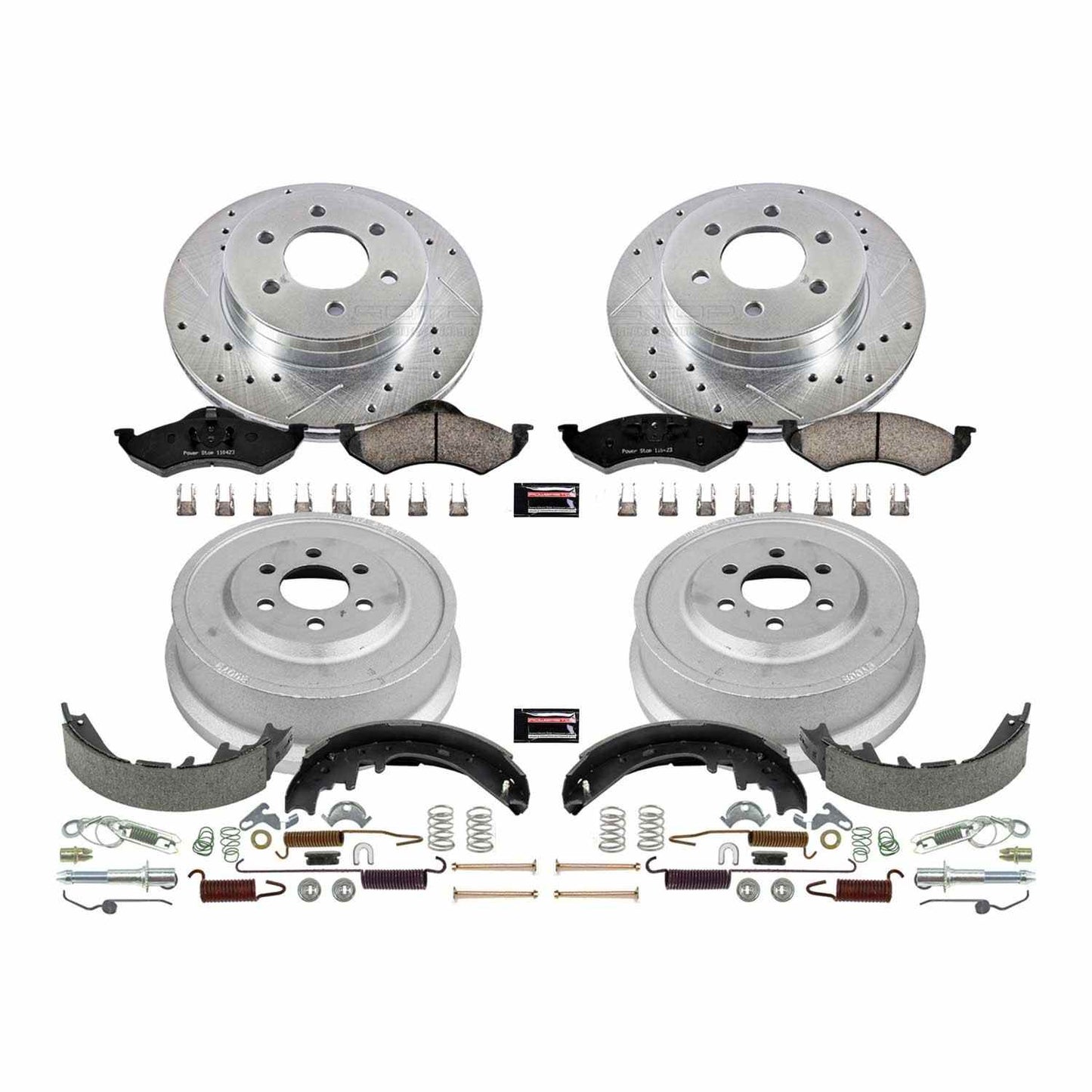 PowerStop Power Stop 01-02 Dodge Durango Front & Rear Z23 Evolution Sport Brake Kit K15164DK