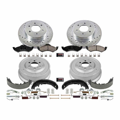 PowerStop Power Stop 01-02 Dodge Durango Front & Rear Z23 Evolution Sport Brake Kit K15164DK