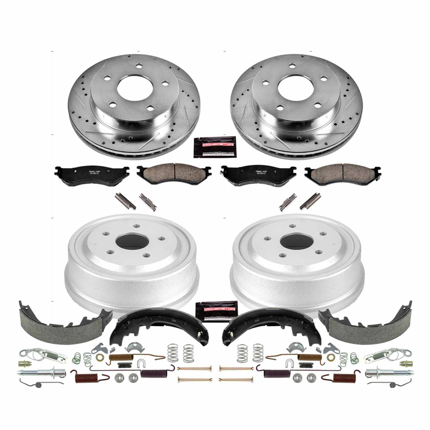 PowerStop Power Stop 00-01 Dodge Ram 1500 Front & Rear Z23 Evolution Sport Brake Kit K15165DK