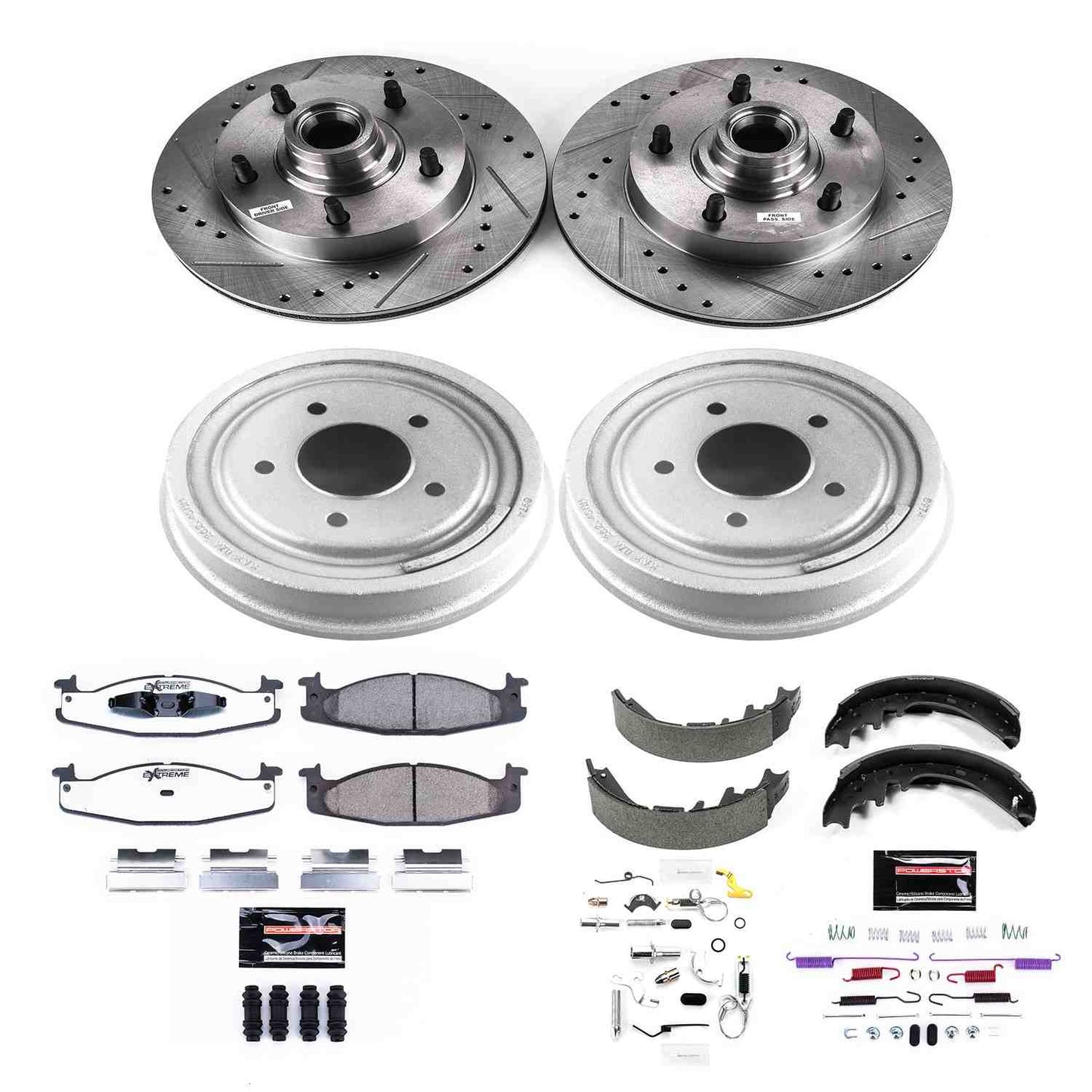 PowerStop Power Stop 97-99 Ford E-150 Front & Rear Z36 Truck & Tow Brake Kit K15170DK-36