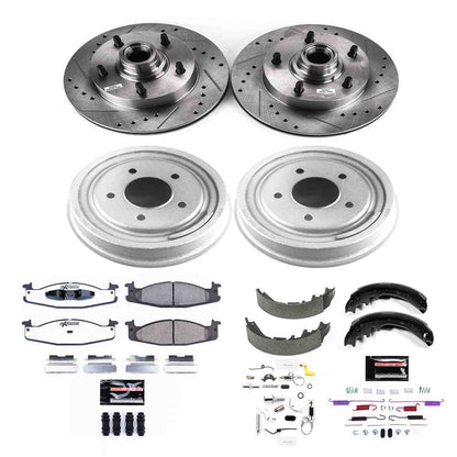 PowerStop Power Stop 97-99 Ford E-150 Front & Rear Z36 Truck & Tow Brake Kit K15170DK-36