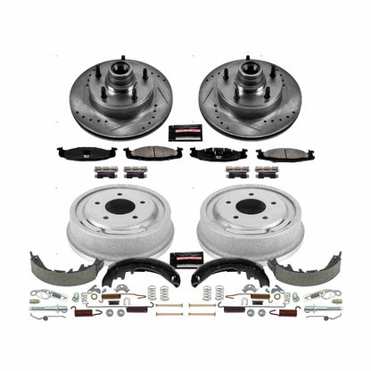 PowerStop Power Stop 97-99 Ford E-150 Front & Rear Z23 Evolution Sport Brake Kit K15170DK