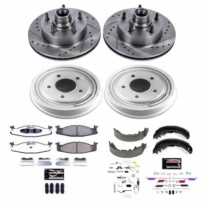PowerStop Power Stop 97-99 Ford E-150 Front & Rear Z36 Truck & Tow Brake Kit K15171DK-36