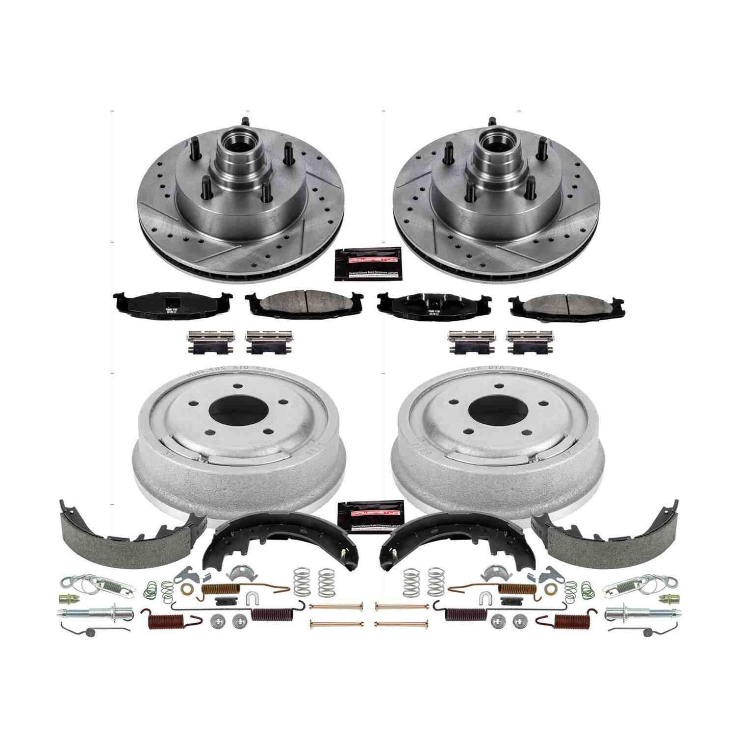 PowerStop Power Stop 97-99 Ford E-150 Front & Rear Z23 Evolution Sport Brake Kit K15171DK