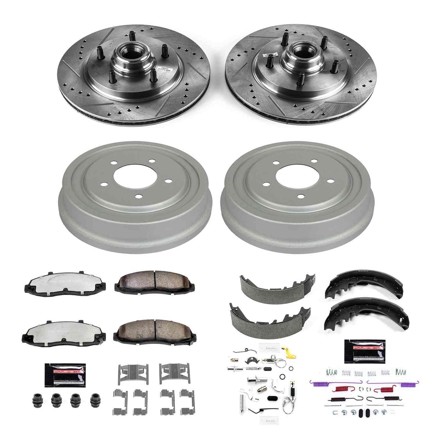 PowerStop Power Stop 97-98 Ford F-150 Front & Rear Z36 Truck & Tow Brake Kit K15174DK-36