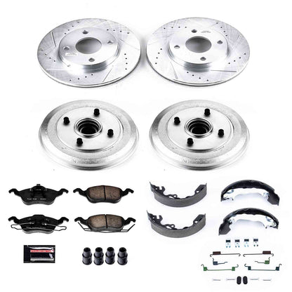 PowerStop Power Stop 00-04 Ford Focus Front & Rear Z23 Evolution Sport Brake Kit K15191DK