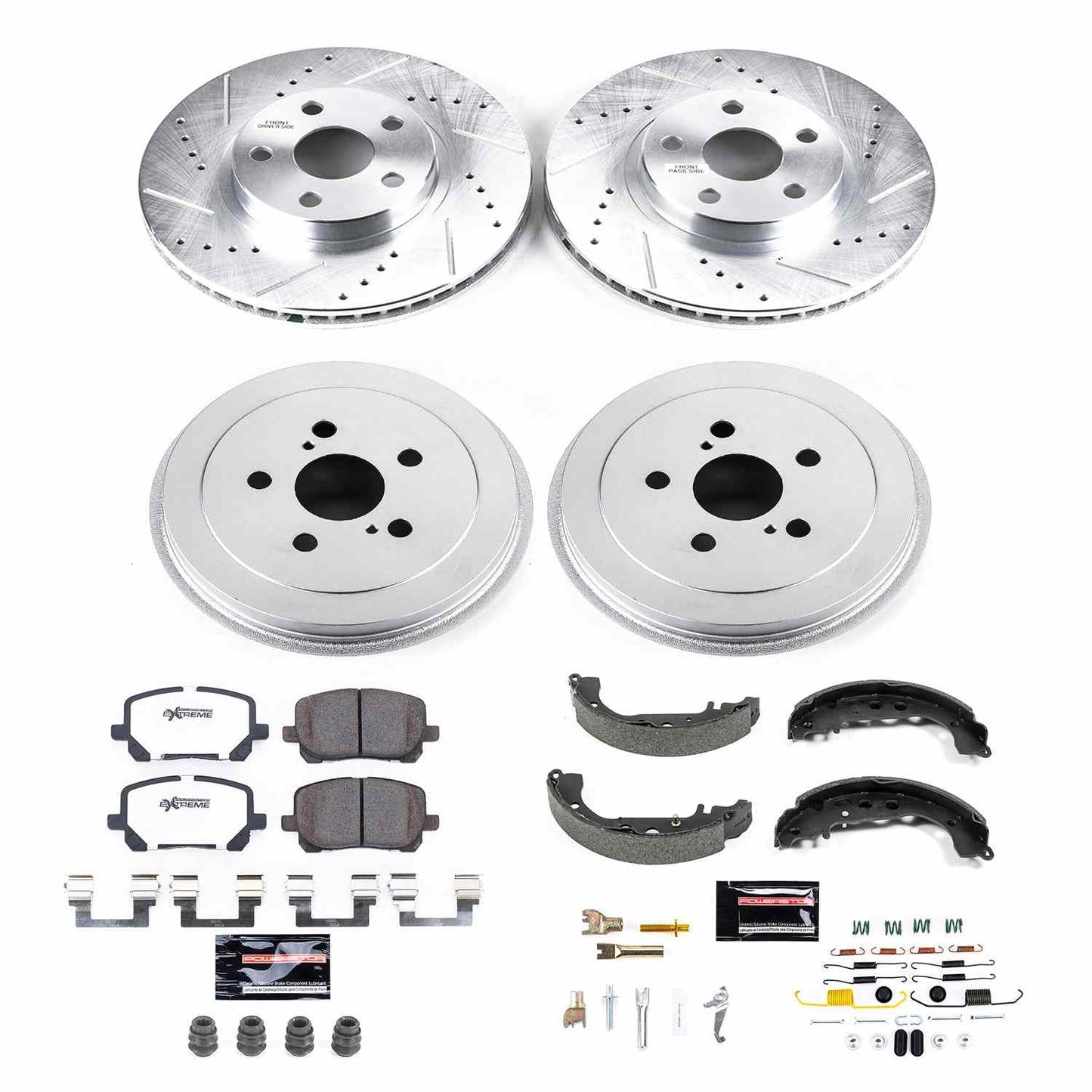 PowerStop Power Stop 04-08 Toyota Corolla Front & Rear Z26 Street Warrior Brake Kit K15200DK-26