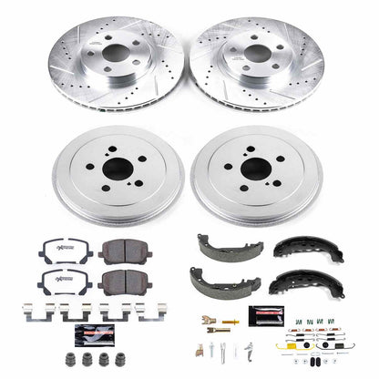 PowerStop Power Stop 04-08 Toyota Corolla Front & Rear Z26 Street Warrior Brake Kit K15200DK-26