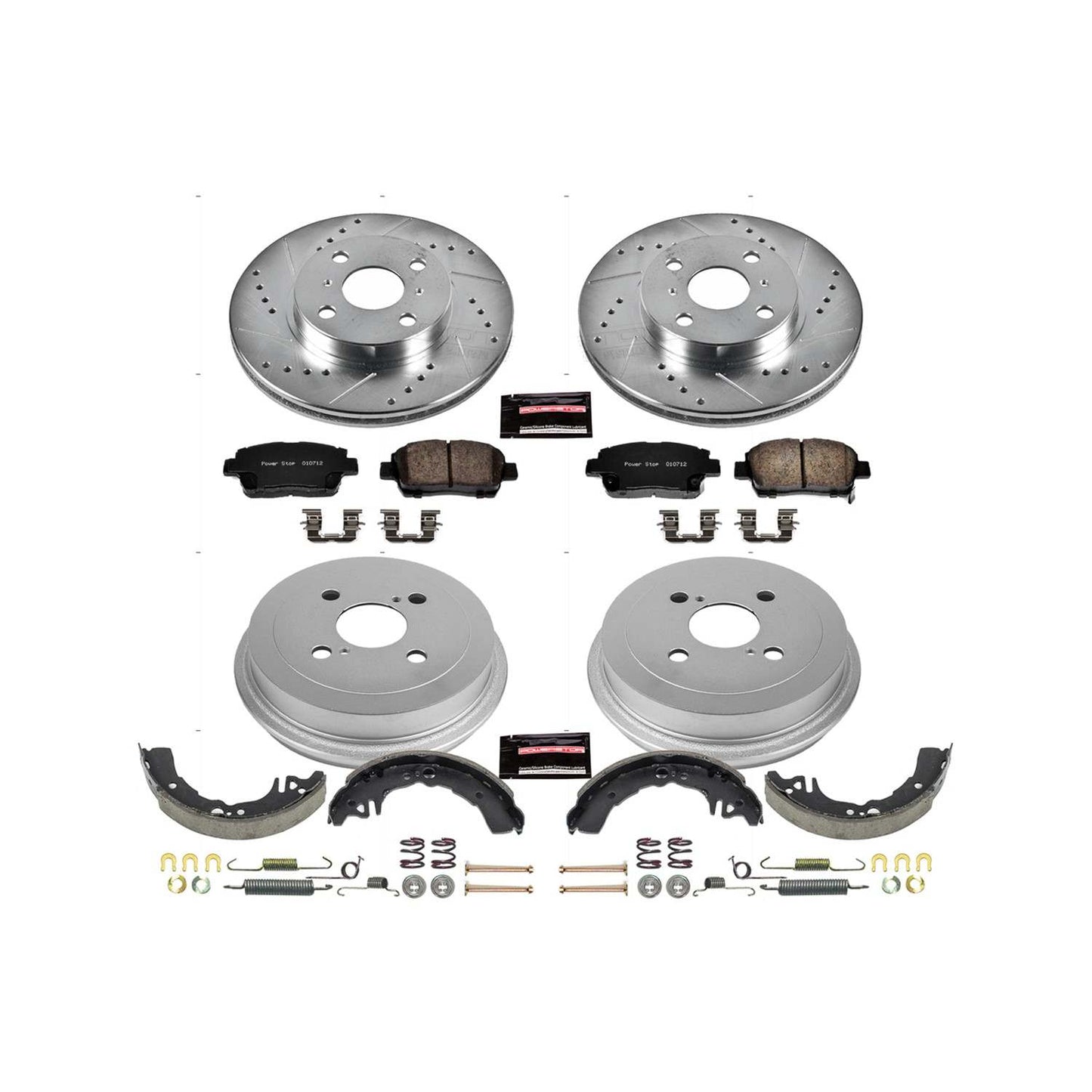 PowerStop Power Stop 01-05 Toyota Echo Front & Rear Z23 Evolution Sport Brake Kit K15204DK