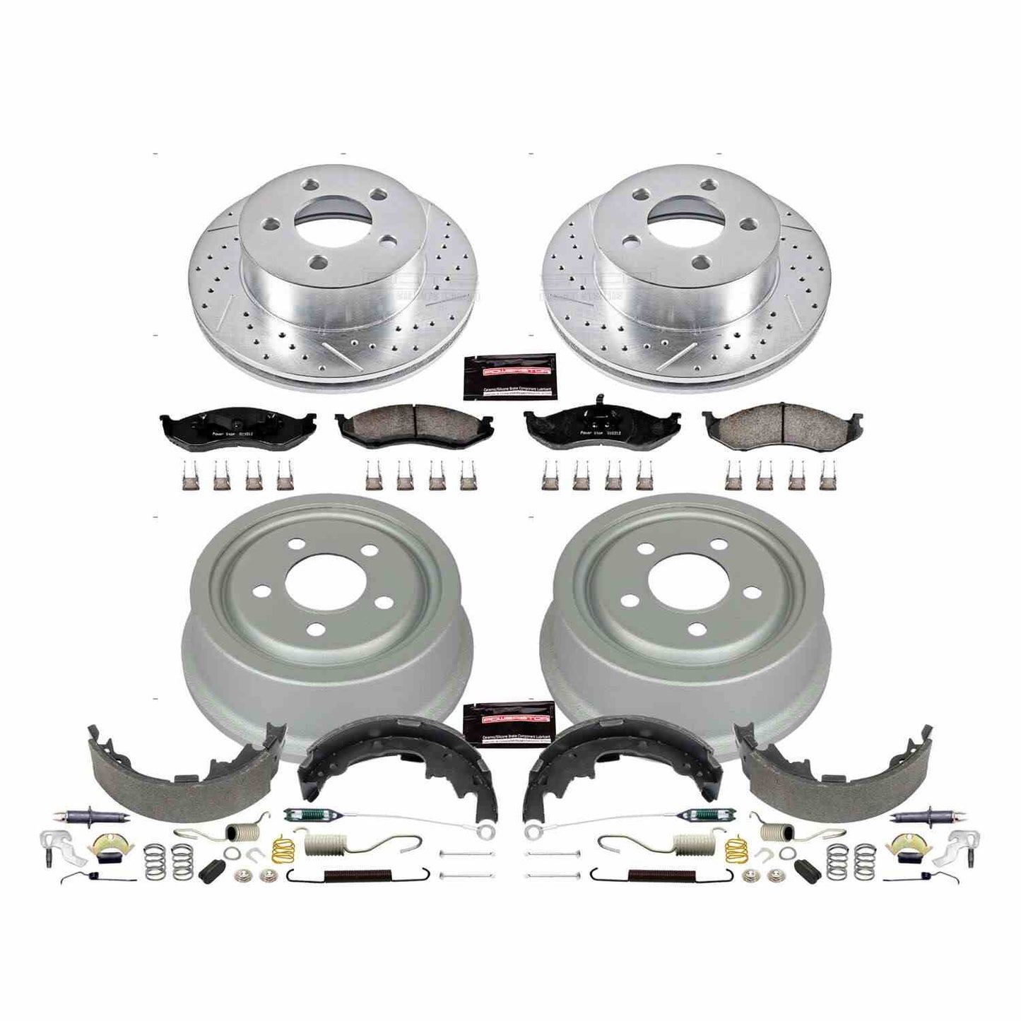 PowerStop Power Stop 01-06 Jeep Wrangler Front & Rear Z23 Evolution Sport Brake Kit K15215DK