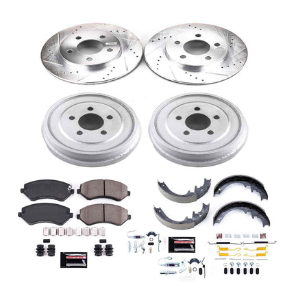 PowerStop Power Stop 2002 Jeep Liberty Front & Rear Z23 Evolution Sport Brake Kit K15216DK