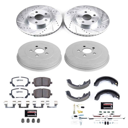 PowerStop Power Stop 03-08 Pontiac Vibe Front & Rear Z26 Street Warrior Brake Kit K15220DK-26