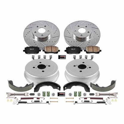 PowerStop Power Stop 03-08 Pontiac Vibe Front & Rear Z23 Evolution Sport Brake Kit K15220DK