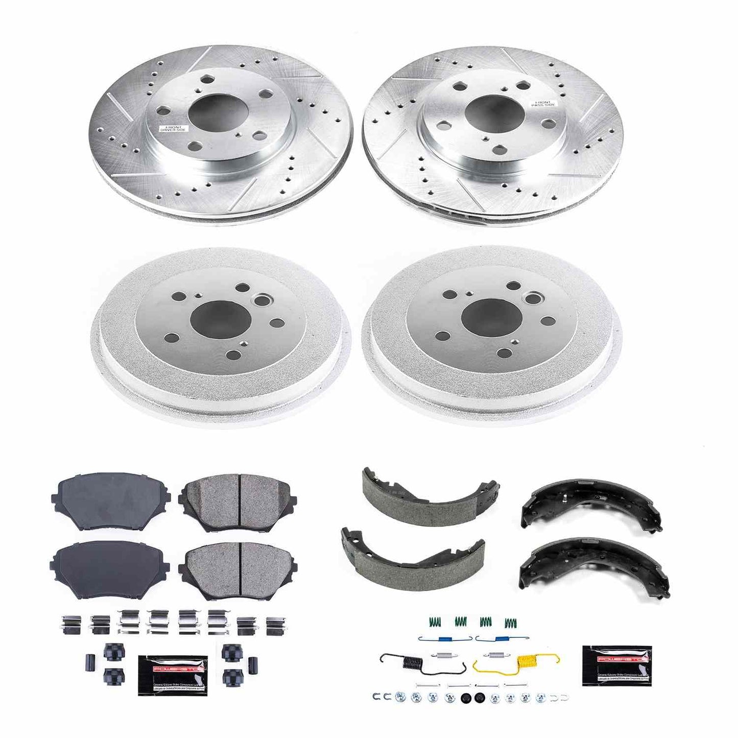 PowerStop Power Stop 2003 Toyota RAV4 Front & Rear Z23 Evolution Sport Brake Kit K15229DK