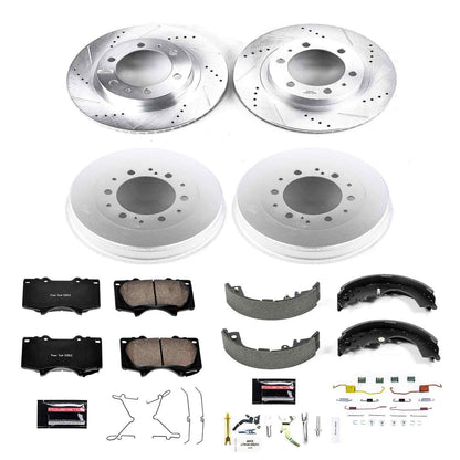 PowerStop Power Stop 05-19 Toyota Tacoma Front & Rear Z23 Evolution Sport Brake Kit K15231DK